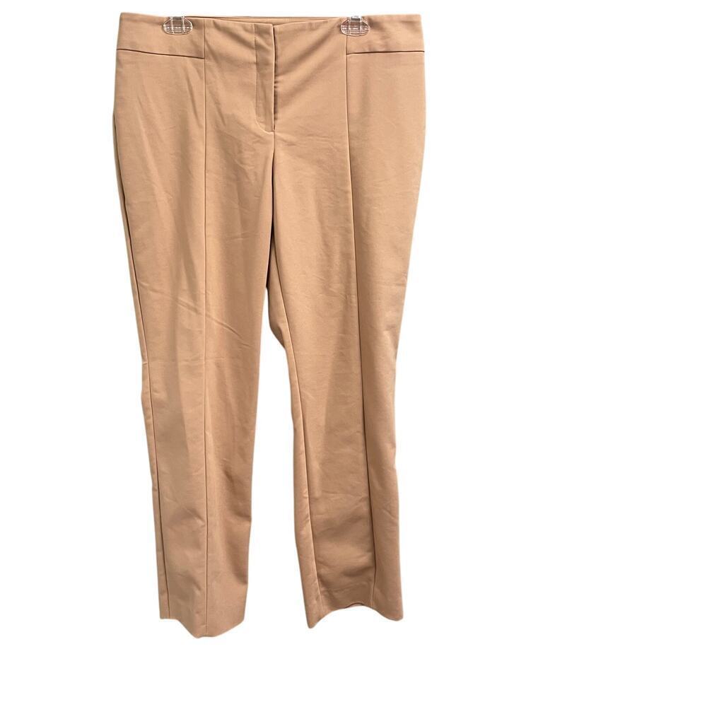 Chicos So Slimming Khaki Stretch Pants Size 2 Trousers Large 12 Office Casual